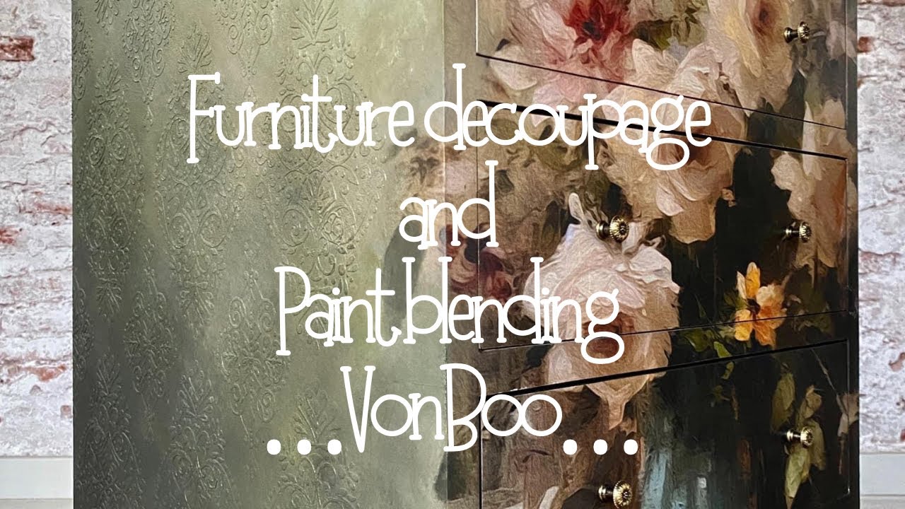 Декупаж и смешивание с помощью декупажной бумаги Mint By Michelle и минеральных красок.