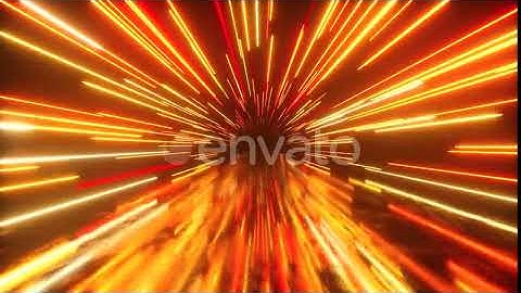 Flying in Space with Luminous Neon Lines | Motion Graphics - Envato elements