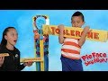Giant Chocolate PIE FACE Sky High Kids Fun Challenge With Ckn Toys