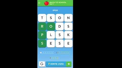 WordBrain 2 Back to School Event Day 7 August 27 2021 Answers