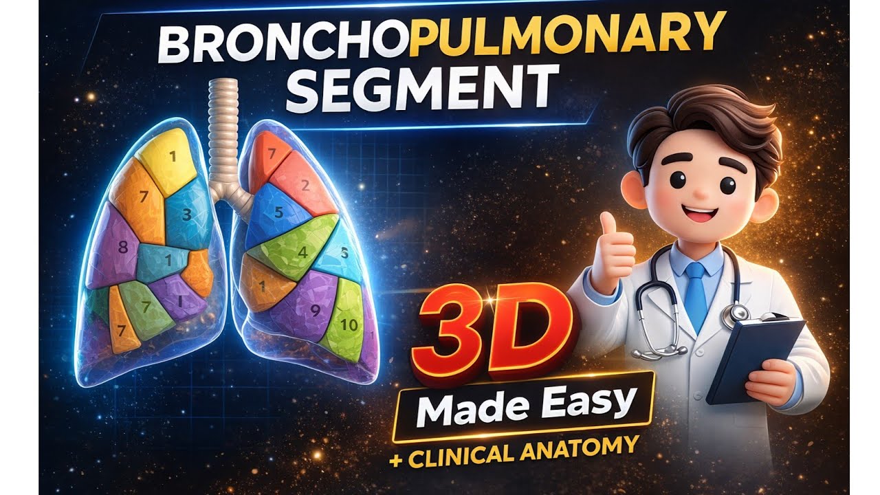 Bronchopulmonary Segment Explained in 3D | Anatomy, Lobes & Clinical Correlation | Easy MBBS Concept