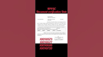 HPPSC document verification Date assistant librarian 2024#examdate #hppsc #hpssc
