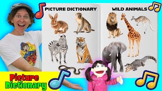 wild animals picture dictionary song dream english kids
