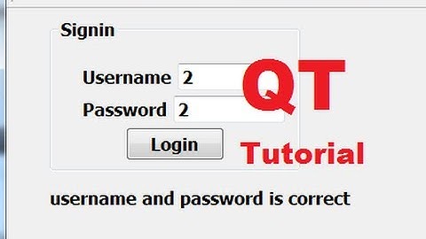QT C++ GUI Tutorial 8- Login Form using sqlite in QT application PART-1