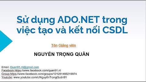 Thêm, sửa, xóa dữ liệu với ADO.NET  |Học ASPNET MVC cùng giảng viên doanh nghiệp
