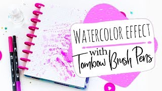 Tombow Watercolor Effect | Tombow Brush Pens | Crafty Planners Club