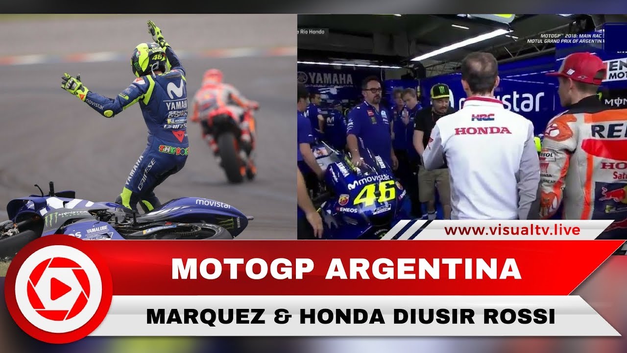Drama GP Argentina Marquez Diusir Rossi Ketika Minta Maaf Usai