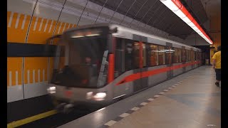 Czech Republic, Prague, Metro ride from Kobylisy to Nádraží Holešovice