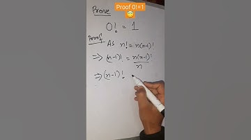 Proof 0!=1 | #Math #viral #shorts