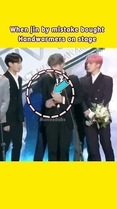 when jin by mistake bought handwarmers on stage #jinkook #kookjin #jinkookmoments