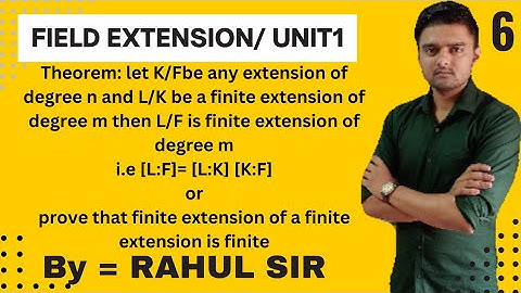 Field extension class 6 /msc mathematics seconed sem /mdu/ kuk/ distance education /BY RAHUL  SIR