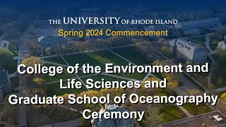 2024 College of the Environment and Life Sciences and Graduate School of Oceanography Ceremony