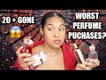 PERFUME DECLUTTER 2020| WORST PERFUME PURCHASES OF THE YEAR?| IT'S SO HARD TO SAY GOODBYE!