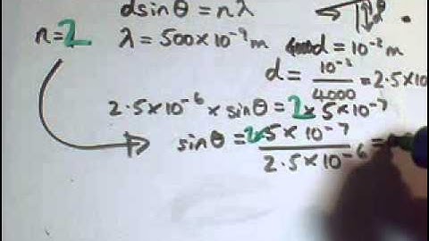 diffraction grating formula example
