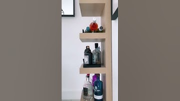 IKEA LACK Wall Shelf Hack- how we turned our wall shelf into a hanging drinks shelf.