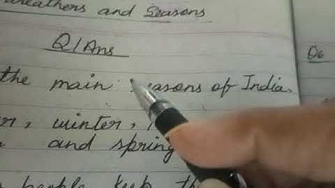 Class 2nd EVS Question Answers of Lesson 16 Weathers and Seasons