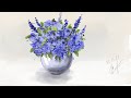 BLUE FLOWERS. super easy way how to draw flowers