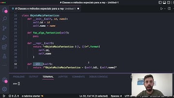 Classes e métodos especiais para a representação da classe! __str__ e __repr__ no Python 3.x
