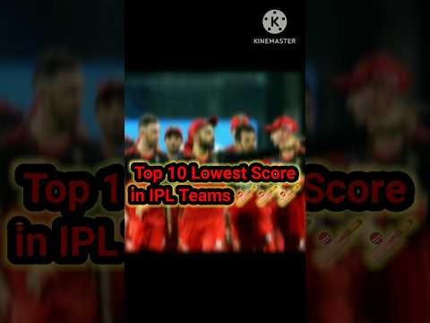 Top 10 Lowest Score in IPL History😎😎😎