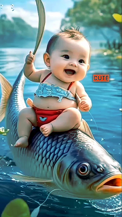 Cute...🥰😍 #cutebaby #cat #cartoon #biral.. 😍🤪🐟