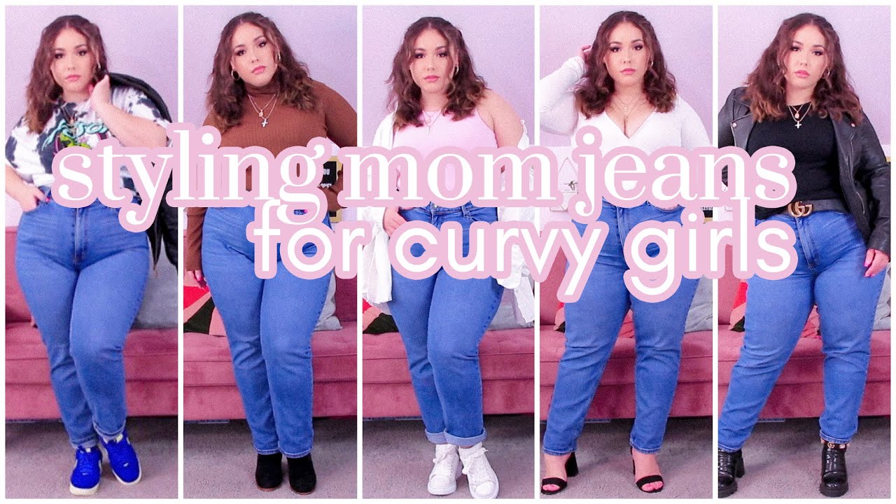 5 PLUS SIZE MOM JEANS OUTFITS  Styling Tips & Tricks 