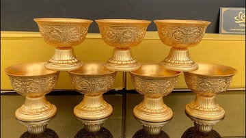 Chén Cúng Dường, Cúng Nến, Cúng Nước Mật Tông MS C12 | Mật Tông Tâm Ý