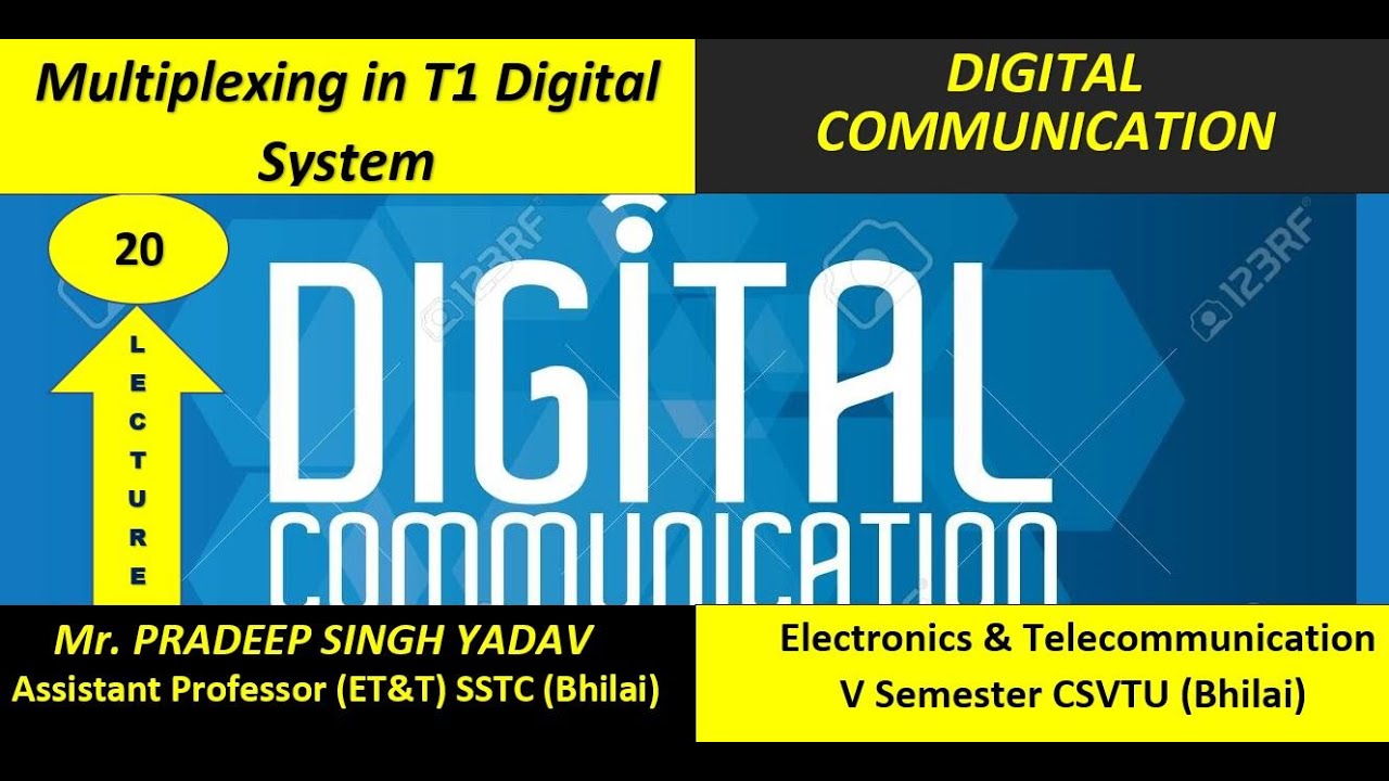 Lecture No.- 20 ( Multiplexing in T1 Digital System) - YouTube