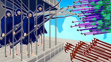 100x REAPER in PRISON VS EVERY RANGED UNIT | TABS - Totally Accurate Battle Simulator