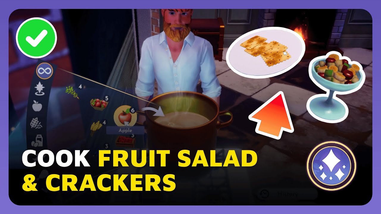 How To Cook Fruit Salad & Crackers in Disney Dreamlight Valley (Foodception Guide)