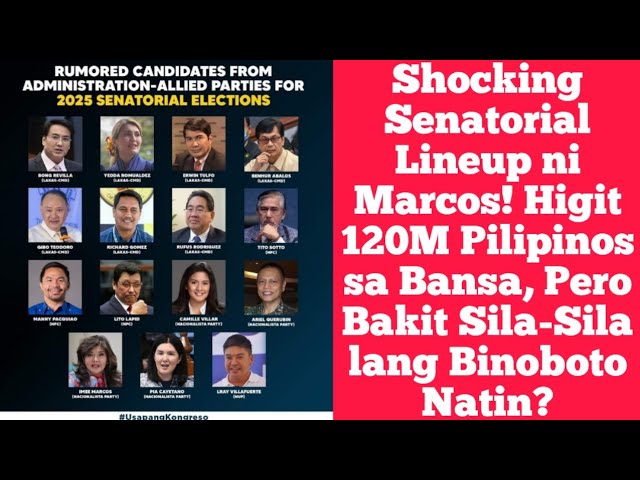 Tulfo, Gomez, Lapid, Villafuerte, Revilla, Sotto, Yedda Romualdez Nasa Senatorial Lineup ni Marcos? class=