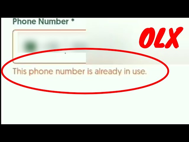 OLX Fix This phone number is already in use Problem Solve 
