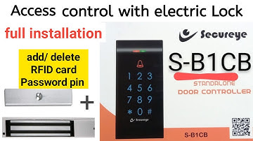 How to Install Secureye s- b1cb | How to install Access Controller with EM Lock | RFID Card reader|