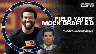 Field Yates' Mock Draft 2.0 STACKED QB LINEUP: Williams, Maye, Daniels \& McCarthy in TOP 5? | Get Up