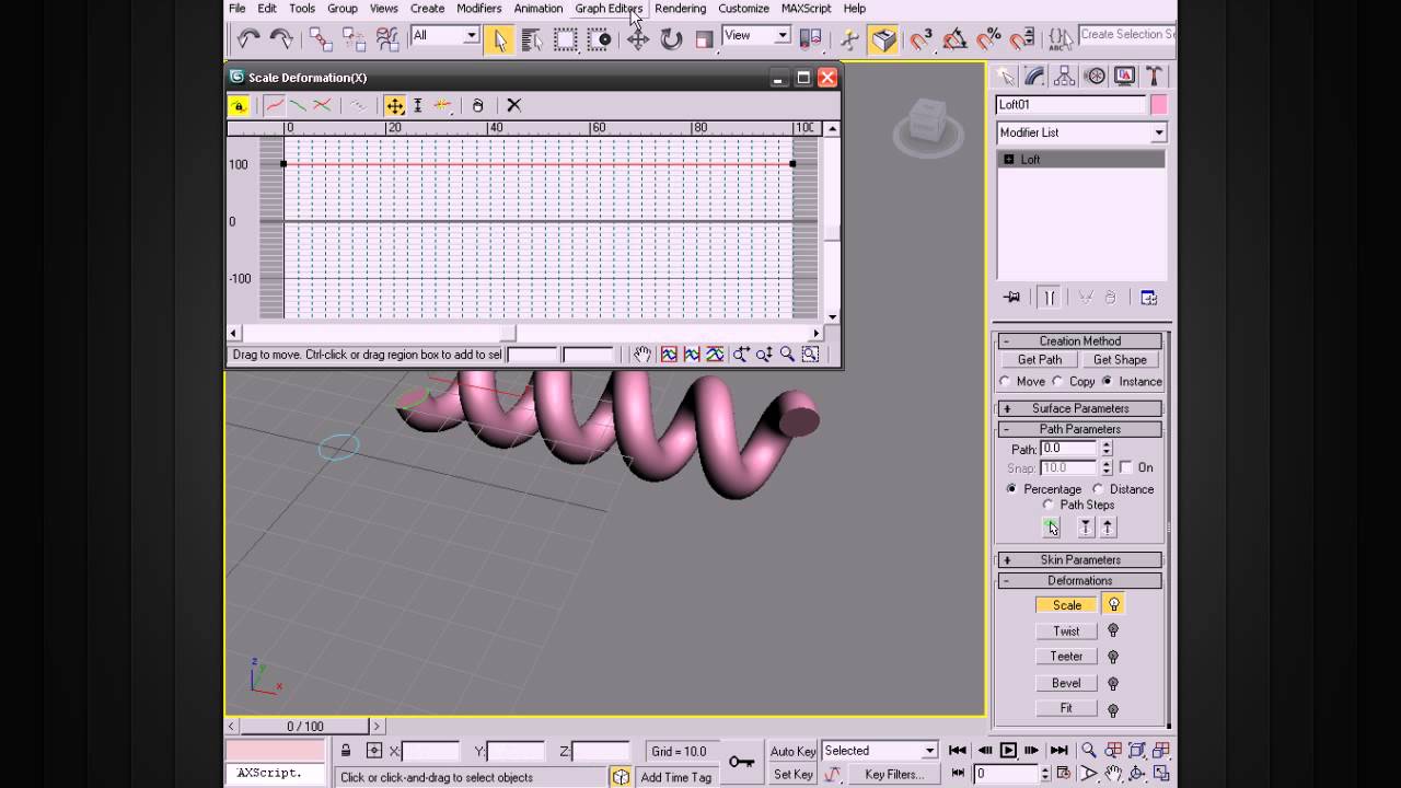 3ds Max Modeling Tips - How to create a corkscrew in 3ds Max - YouTube