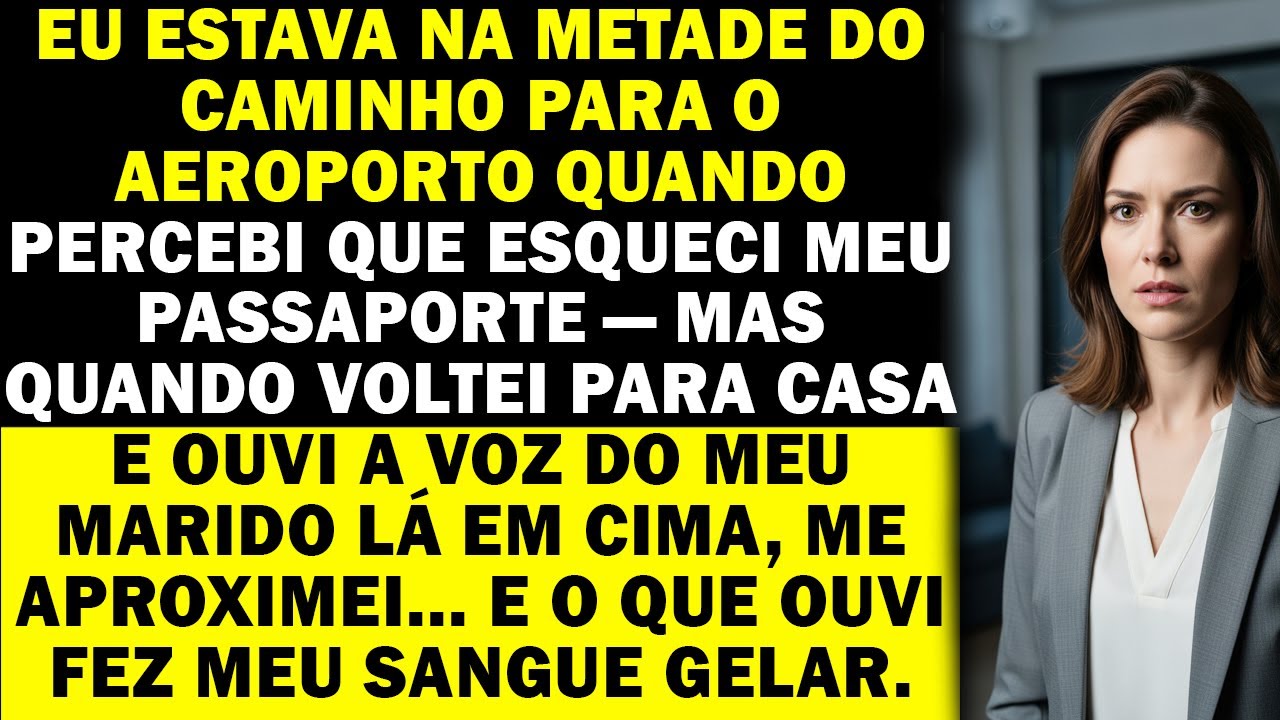 Voltei só para pegar meu passaporte, mas o que ouvi lá em cima me deixou paralisado na porta...