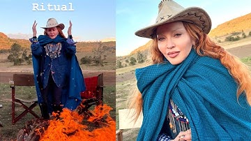 Madonna engages in traditional African rituals with Samburu warriors in Malawi