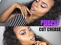 Purple glitter cut crease  tianaawoah