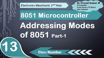Addressing Modes of 8051 Part-1| 8051 Microcontroller Part-13| TT| EM 2nd Year| Basava ITI Manvi