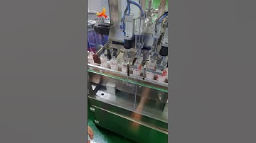 Screw Capping of 2 Nozzle Automatic Servo Tracking Filling Machine #filling  #machine #capping