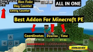 Minecraft Pe Day Counter, Biome Check, Coordinates HUD Addon | Day Counter Mod For Minecraft | 2021 screenshot 2