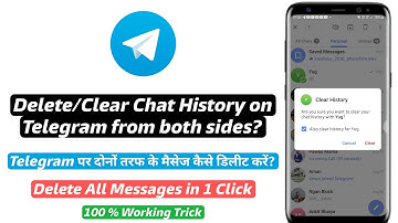 How to Delete Chat History on Telegram | Telegram ki chat history ko kaise clear kare