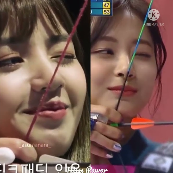 Lisa👸Vs Tzuyu👸...Archery Queen👑...Whom u like??