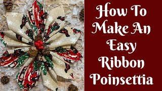 Easy Christmas Crafts: How To Make An Easy Ribbon Poinsettia