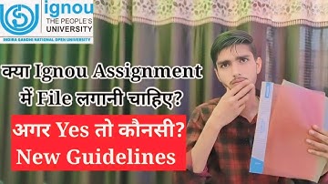 क्या IGNOU Assignment में File Use करनी चाहिए? | Ignou Assignment में कौनसी File Use करें? | Ignou