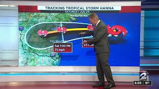 Tracking tropical storm hanna