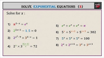 How to solve exponential equation (Step by Step) - Part 3