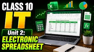 Electronic Spreadsheet | Part B Unit 2 | Class 10 IT (402) Full Chapter Explanation 🔥 | CBSE 2026