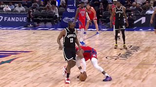 James Harden Retires Mid Game Nets Vs Pistons