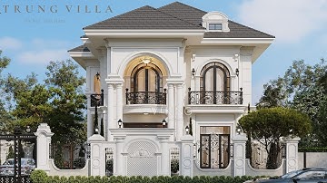 Biệt thự Tân cổ điển 2 tầng dành cho những ai yêu thích sự nhẹ nhàng, tinh tế | Kiến trúc Vking