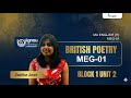 MEG-01I British Poetry I BLOCK 1I UNIT 2 I Malayalam I IGNOU I MA English I Layam Institute